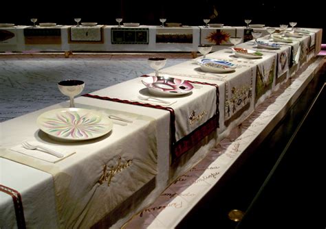 judy chicago dinner table